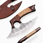 Unique Handmade Viking Pizza Cutter With Rose Wood Kau Handle - Ultr.... Fixed Price $55.67.