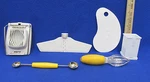 Vintage Kitchen Gadgets Egg Slicer Pie Saver Reamer Melon Baller Butter Holder. Fixed Price $11.99.
