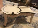 Antique Vintage Hand Crank Porcelain Iron Meat Slicer Delicatessen Shop. Fixed Price $99.00.