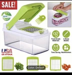 Vegetable Slicer Quick Potato Tomato Fruit Cutter Set W/3 Blades Stainless Steel. Fixed Price $19.95.