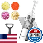 Oykefaw Safe Mandoline Slicer For Kitchen, 5 1 Vegetable Chopper, French Fry. Fixed Price $69.52.