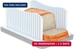 Cawiu Slicer For Homemade Bread, Foldable Cutter With Crumb Tray,. Fixed Price $34.98.