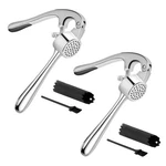 Pack Of 2 Garlic Press Squeeze Mince Crush Ginger One Hand Grip Stainless Steel. Fixed Price $14.99.