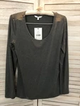 New Women's Small Alfred Sung Heather Grey Thick Cotton Blend Shirt Msrp $34.99. Fixed Price $20.40.