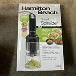 Brand New Hamilton Beach 3-IN-1 Spiralizer 2 Speed Electric Slicer. Fixed Price $27.98.