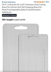 Pc Stainless Steel Cutting Board 14.2X9.8 And 11.24X7.87 Inch Dishwasher Safe. Fixed Price $17.13.