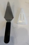 Pampered Chef Slice-n-serve Serrated Pie Cake Cutter Server W/storage Sleeve. Fixed Price $12.99.