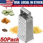 Kitchen Stainless Steel 4-SIDED Box Food Grater Vegetable Cheese Slicer Shredder. Fixed Price $62.06.
