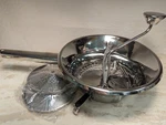 Winco Stainless Steel Food Mill 3 Graters New Turn Knob Handle Bowl Grippers 9". Fixed Price $99.98.