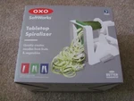Brand New Oxo Softworks Tabletop Spiralizer With 3 Blades & Removable White. Fixed Price $39.98.