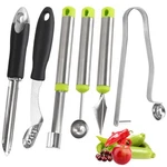 Openfly Vegetable Corer Tool, 6 Pcs Stainless Steel Fruit And Silver/black. Fixed Price $20.75.