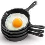 Pack Mini Cast Iron Skillet 4"SMALL Frying Pans With Double Drip-spouts. Fixed Price $35.47.
