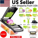 Multi Function 14 In Vegetable Chopper Onion Dicer Fruit Cutter Kitchen Slicer. Fixed Price $6.89.
