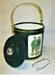 Vintage Golf Theme Ice Bucket/bar Ware/kitchen/dining, With Tweezers, Great. Fixed Price $58.07.