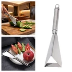 Triangle Fruit Carving Knife Stainless Steel Non Slip Blade Vegetable Platter. Fixed Price $9.49.