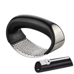3-IN-1 Garlic Press Rocker Stainless Steel With Silicone Peeler And Brush. Fixed Price $11.69.