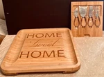 New Cheese Cutting Serving Board W/accessories Plate Marble Slicer-pick. Fixed Price $16.99.