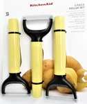 Kitchenaid 3-PIECE Set Yellow Julienne Serrated Y-peeler With Covers. Fixed Price $22.00.