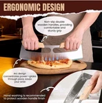 14 Inch Pizza Cutter Rocker Stainless Steel Blade Wooden Handles Sharp Slicer. Fixed Price $12.97.