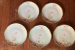 Set Of Uno Bavaria Favorite Porcelain Plates. Floral Pattern. 8.75 Across. Fixed Price $45.00.