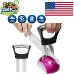 Essential Stainless Steel Onion Holder: Versatile Slicer For Veggies & Fruits. Fixed Price $13.99.