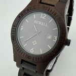 Bewell Quartz Watch Men Hand Crafted Solid Wood Fixed Bezel Analog New Battery. Fixed Price $28.89.