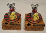 Msc The Lifestyles Collection Cheese Button Christmas Mouse (2) Lot Nib. Fixed Price $14.80.