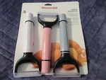 Kitchenaid SET-3 Pieces-blue Y-peeler, Pink Julienne,& White Serrated-new. Fixed Price $18.99.