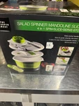 Sharper Image 4-IN-1 Salad Spinner Mandoline Slicer. Fixed Price $20.00.