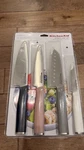 Kitchenaid Pistachio 4 Pc. Chef Knife Set With Blade Covers Steel New Tags. Fixed Price $31.00.