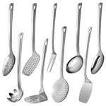 9 Pcs Premium Stainless Steel Kitchen Cooking Utensils Set Metal Uten.... Fixed Price $32.29.