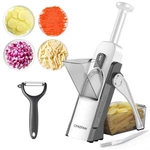 Oykefaw Safe Mandoline Slicer For Kitchen, 5 1 Vegetable Chopper, French Fry. Fixed Price $58.97.