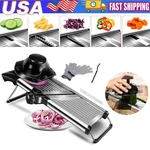 Home Adjustable Mandoline Slicer Stainless Steel Vegetable Chopper Food Cutter. Fixed Price $30.99.