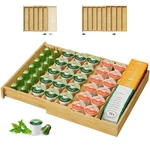 Esluker.ly Bamboo Coffee Pod Cup Holder Organizer For Drawer Insert Counter.... Fixed Price $46.39.