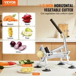 Vevor Commercial Manual Vegetable Slicer 1/2 Inch Serrated Blade. Fixed Price $74.99.