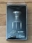 New Modern Brushed Stainless Steel Cheese Grip, Protects Hand By Metalla Prodyne. Fixed Price $9.99.