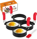 3 Inch Stainless Steel Egg Rings For Mcmuffins, 4 Pack, Molds Red. Fixed Price $18.54.