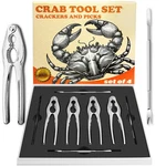 La Novo Crab Crackers And Tools, Set Of 4 Stainless Steel Lobster Picks,. Fixed Price $46.75.