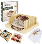 Kenomaza Bread Slicer W/adjustable Cutter, Crumb Tray & Charcuterie Board Folds. Fixed Price $24.95.