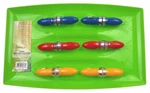 Corn Serving Platter 6 Set Skewers 7 Pc Green Outside Party Hutzler Bradshaw. Fixed Price $13.99.