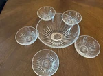 Princess House Cut Crystal Salad Bowl Set Early 1990'S Perfect CONDITION-6 Pcs. Fixed Price $27.00.