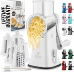 Zulay Kitchen Rotary Cheese Grater 5 Blade Shredder - Manual White. Fixed Price $51.27.