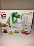 New Oxo Good Grips 3-BLADE Tabletop Spiralizer With Stronghold Suction, White. Fixed Price $28.00.