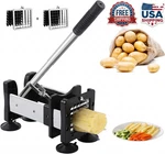 Professional Stainless Steel French Fry Cutter Potato Slicer With 2 Size Blades. Fixed Price $58.98.