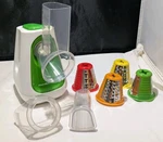 Hamilton Beach Saladxpress 70950 Base, 4 Cones, Chute, Pusher Euc. Fixed Price $22.94.