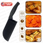 Stainless Steel Wavy Slicer Knife Vegetable Potato Chip Blade Crinkle Cutter. Fixed Price $13.99.