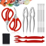 Casaculina Seafood Tools Set Includes Crab Lobster Medium, RED-10PCS. Fixed Price $13.31.