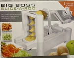 Big Boss Slice-a-roo Includes 3 Blades! Slice, Shred, And Curl Nib. Fixed Price $13.50.