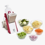 Zakarian By Dash Safe Slice Mandoline With Thickness Adjuster - Cranberry. Fixed Price $20.00.