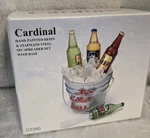 Nib Cardinal Inc. Ice Cold Beer Bucket W Bottles Cheese Spreader Hand Painted.... Fixed Price $10.49.